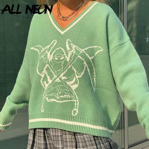 Automizely Dropshipping General Graphic Printing Oversized Egirl Pullovers