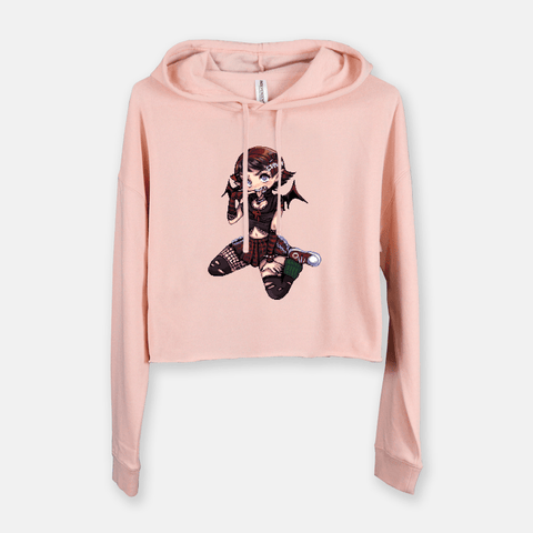 CS Play Crop Top Medium / Pink Pixel Monster- Cropped Sweatshirt