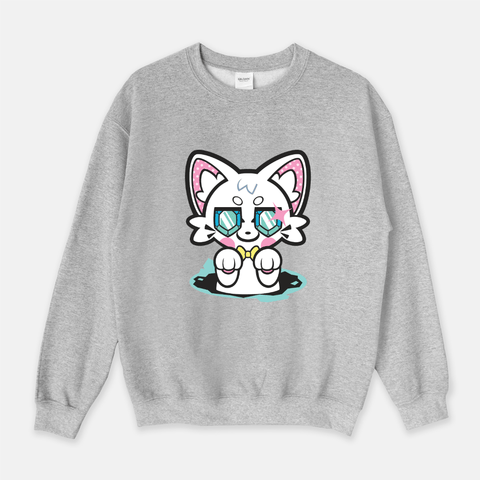 CS Play Sweatshirts Small / Gray Emerald Fox Crewneck Sweatshirt